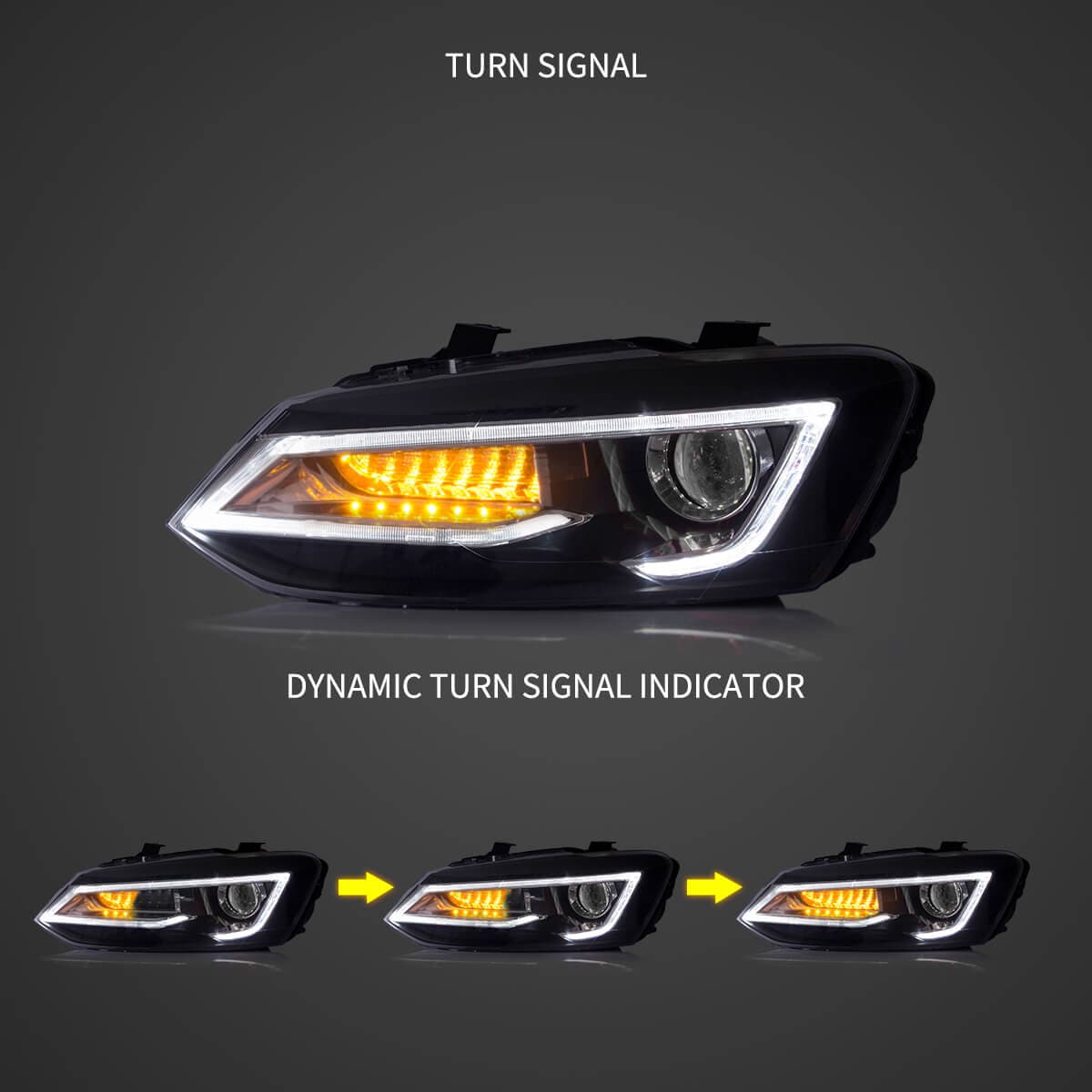 2009-2017 VW POLO LED SEQUENTIAL HEADLIGHTS (6R/6C)