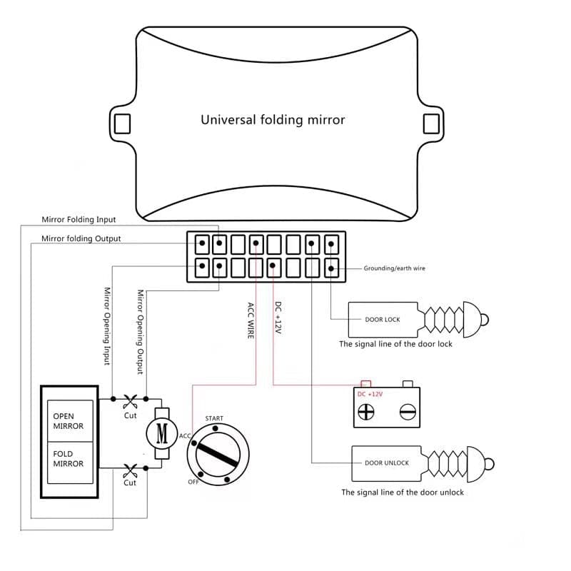 AUTO MIRROR FOLDING MODULE UNIVERSAL KIT iilumo
